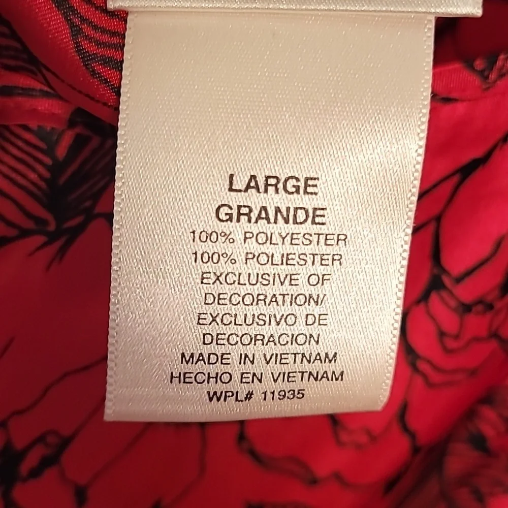 Delicates Whimsical Dark Floral Nigthgown Sz L Feminine Romantic